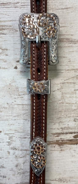Glitzer Buckle-Set peach